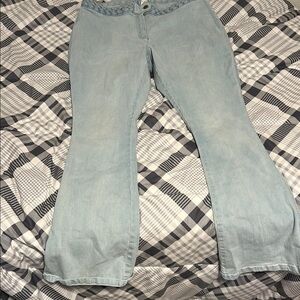 VENUS Blue Flare Wide Leg Jeans